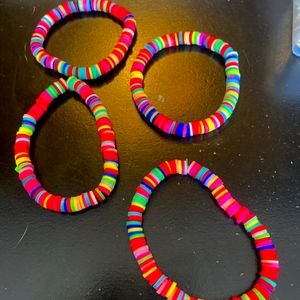 Four pack bracelets rainbow